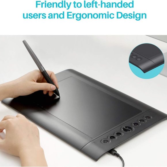 HUION‎ INSPIROY CREATIVE PEN GRAPHIC DRAWING TABLET - Picture 8 of 9